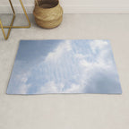 A pattern in the clouds in a blue sky on a summer day - dreamy clouds nature and travel photography Rug Gallery Image 1