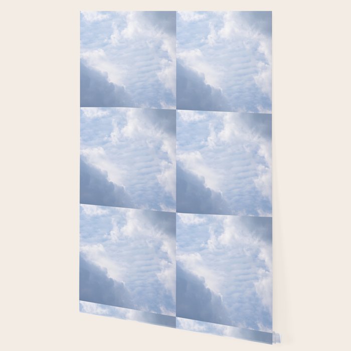 A pattern in the clouds in a blue sky on a summer day - dreamy clouds nature and travel photography Wallpaper Gallery Image 2