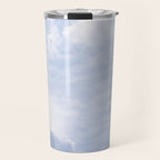 A pattern in the clouds in a blue sky on a summer day - dreamy clouds nature and travel photography Travel Mug Gallery Image 1