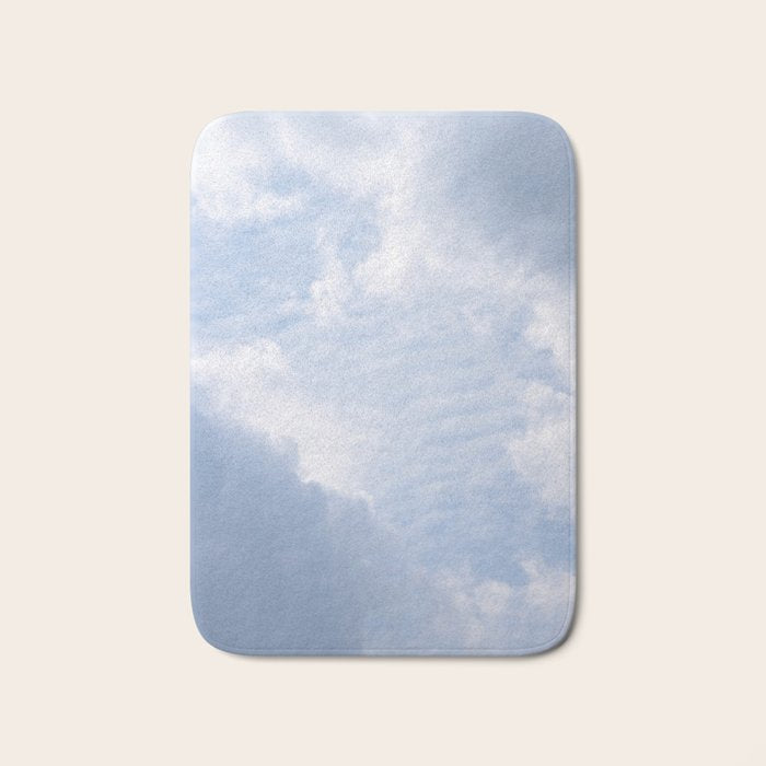 A pattern in the clouds in a blue sky on a summer day - dreamy clouds nature and travel photography Bath Mat Gallery Image 1