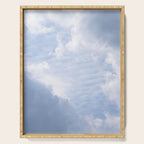 A pattern in the clouds in a blue sky on a summer day - dreamy clouds nature and travel photography Serving Tray Gallery Image 1