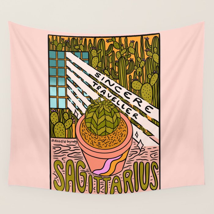 Sagittarius Plant Wall Tapestry Gallery Image 4