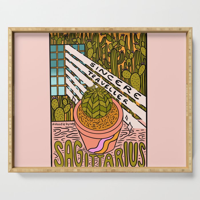 Sagittarius Plant Serving Tray Gallery Image 1