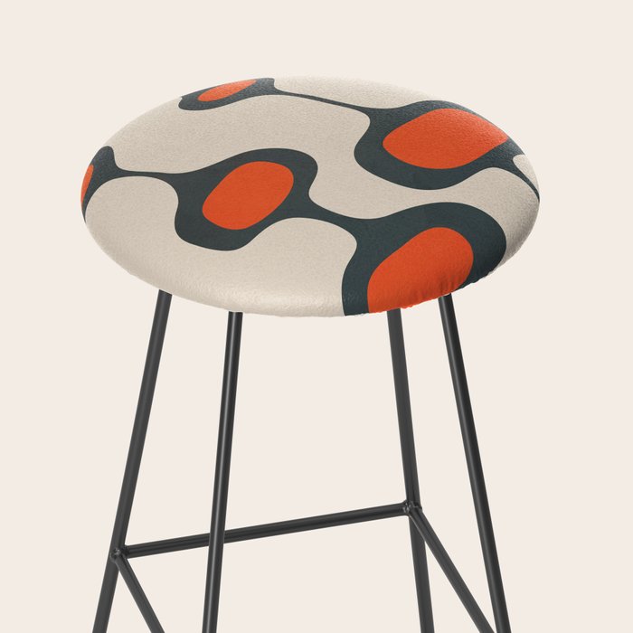 Mid-Century Modern Abstract Art 28 Stool Gallery Image 2