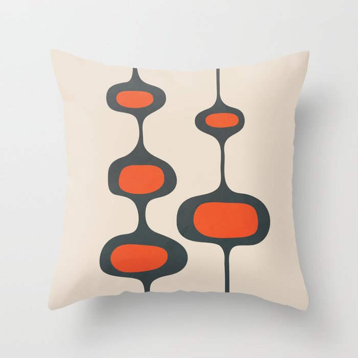 Mid-Century Modern Abstract Art 28 Throw Pillow Gallery Image 6