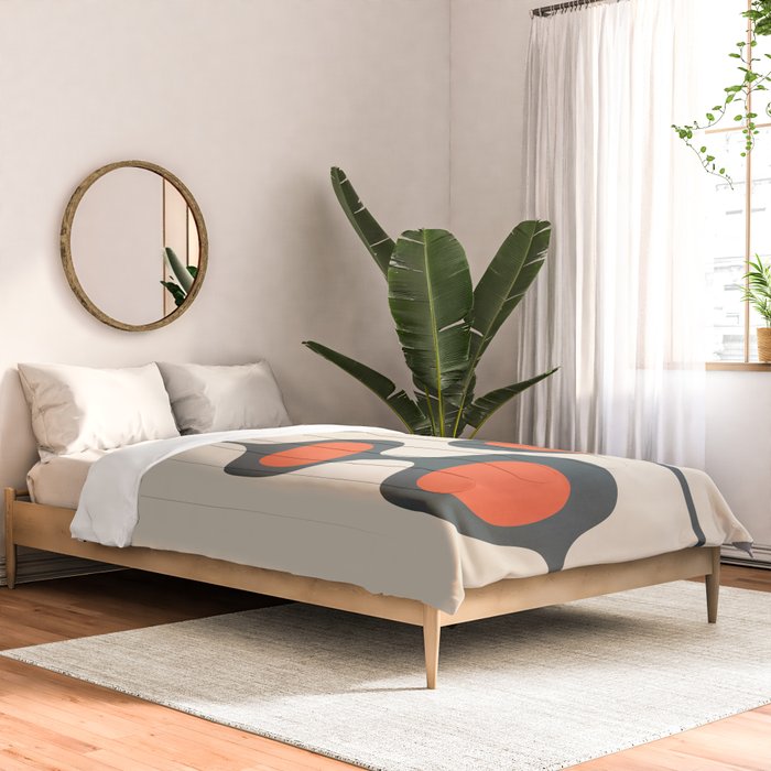 Mid-Century Modern Abstract Art 28 Comforter Gallery Image 2