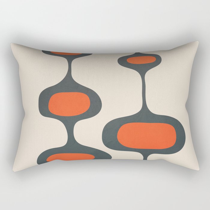 Mid-Century Modern Abstract Art 28 Rectangular Pillow Gallery Image 2