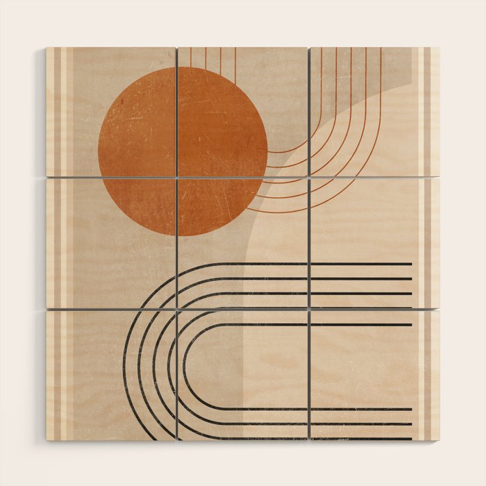 Minimal Geometric 138 Wood Wall Art Gallery Image 1