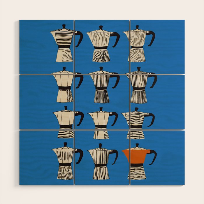 Blue Moka Wood Wall Art Gallery Image 1