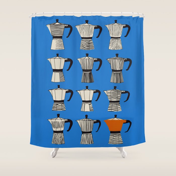 Blue Moka Shower Curtain Gallery Image 1