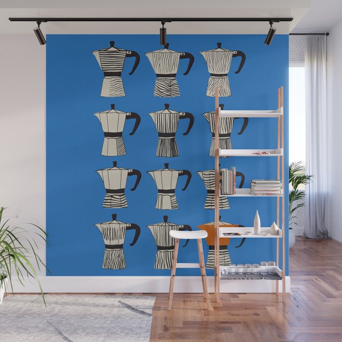 Blue Moka Wall Mural Gallery Image 1