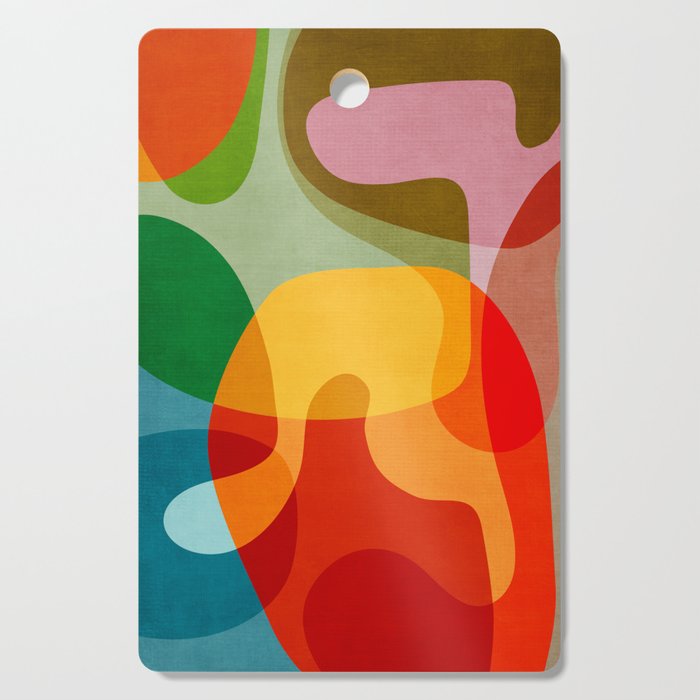 Abstract Colorful Artwork VII Cutting Board Gallery Image 1