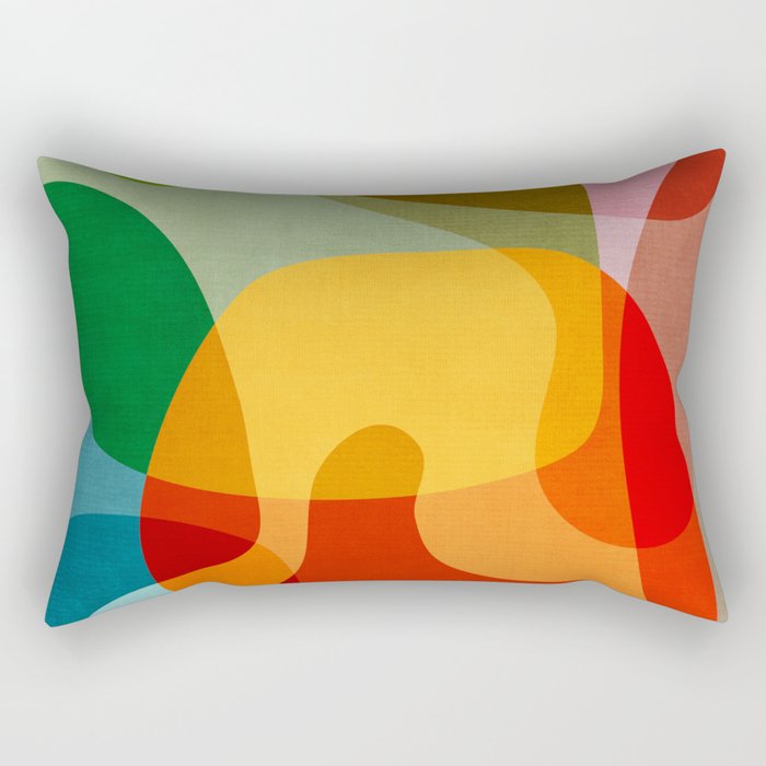 Abstract Colorful Artwork VII Rectangular Pillow Gallery Image 2