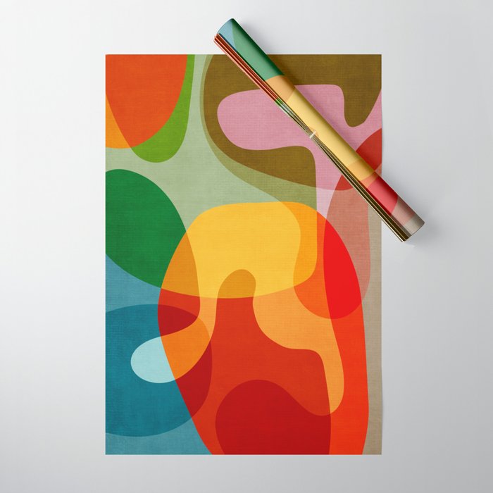 Abstract Colorful Artwork VII Wrapping Paper Gallery Image 1
