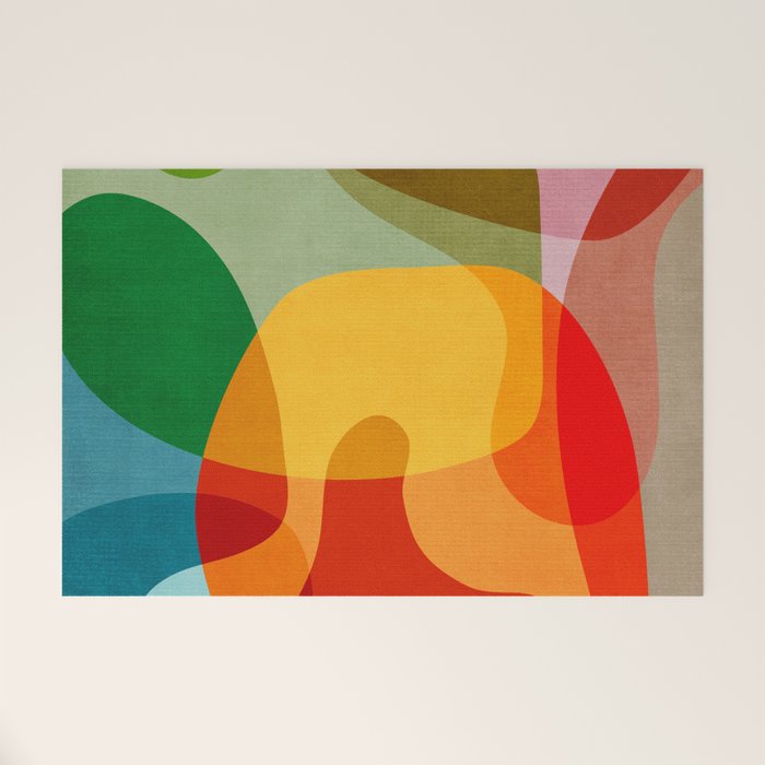 Abstract Colorful Artwork VII Welcome Mat Gallery Image 1