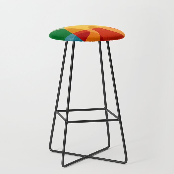 Abstract Colorful Artwork VII Stool Gallery Image 1