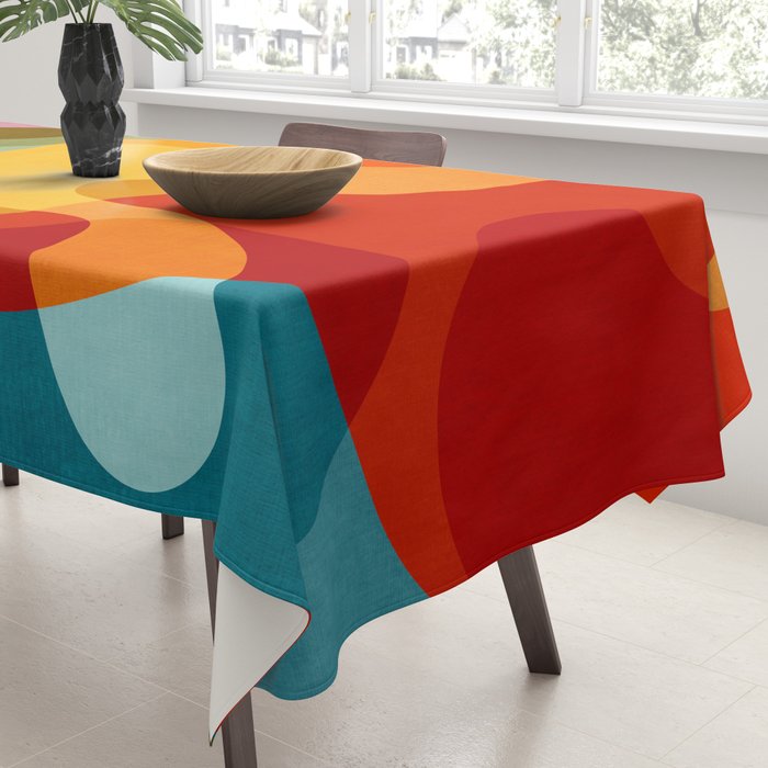 Abstract Colorful Artwork VII Tablecloth Gallery Image 3