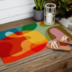 Abstract Colorful Artwork VII Outdoor Rug Gallery Image 2