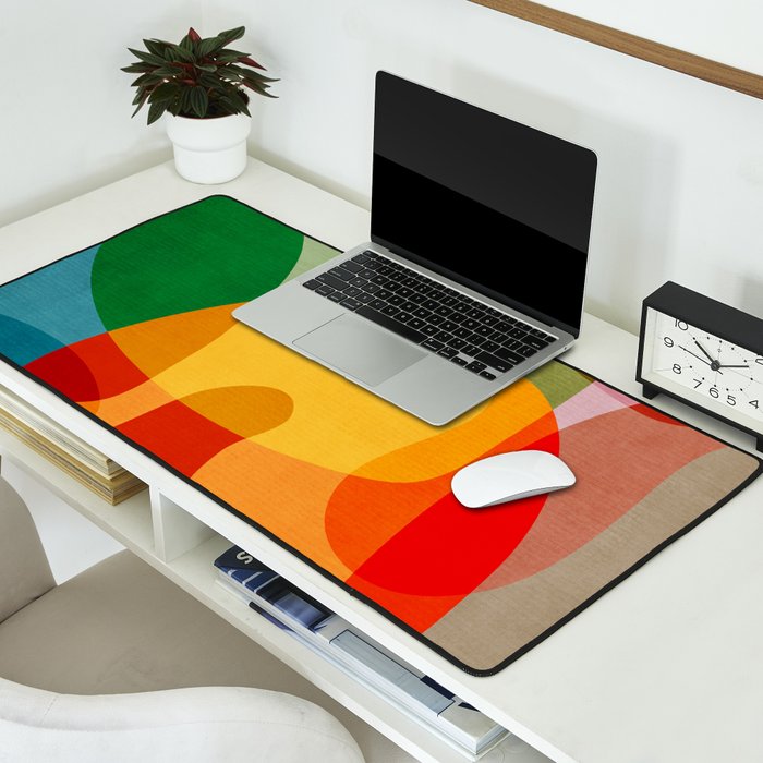 Abstract Colorful Artwork VII Desk Mat Gallery Image 2