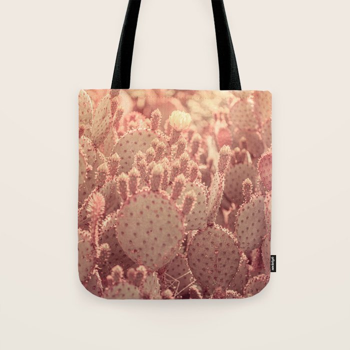 Rose Gold Cactus Tote Bag Gallery Image 1