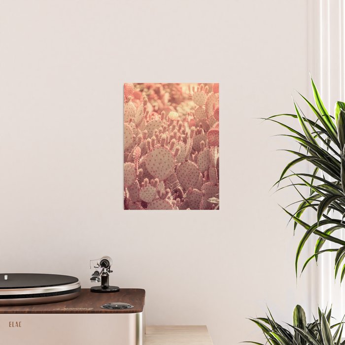 Rose Gold Cactus Poster Gallery Image 2