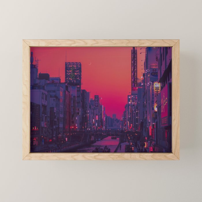 Dotonbori Dusk Mini Art Print Gallery Image 1