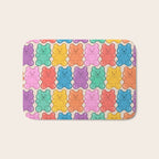 Rainbow Jelly Bears Pattern Bath Mat Gallery Image 1