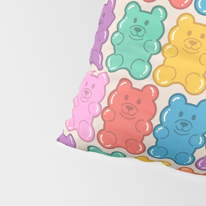 Rainbow Jelly Bears Pattern Pillow Sham Gallery Image 4
