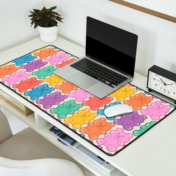 Rainbow Jelly Bears Pattern Desk Mat Gallery Image 2