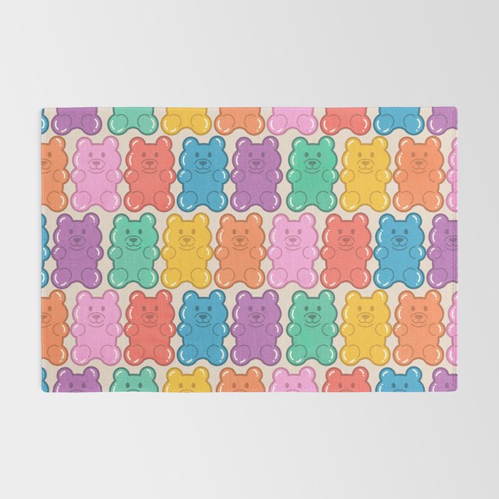 Rainbow Jelly Bears Pattern Rug Gallery Image 2