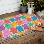 Rainbow Jelly Bears Pattern Outdoor Rug Gallery Image 2