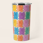 Rainbow Jelly Bears Pattern Travel Mug Gallery Image 1
