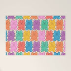 Rainbow Jelly Bears Pattern Welcome Mat Gallery Image 1