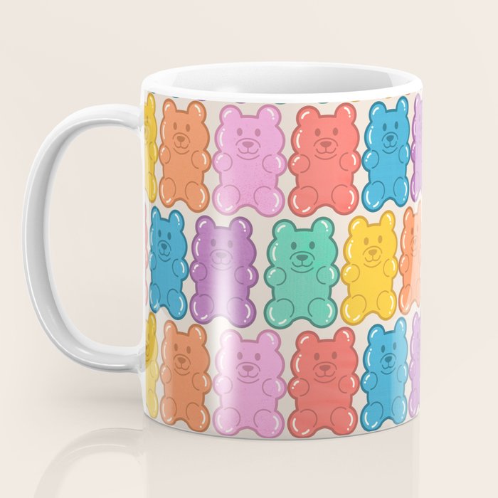 Rainbow Jelly Bears Pattern Coffee Mug Gallery Image 3