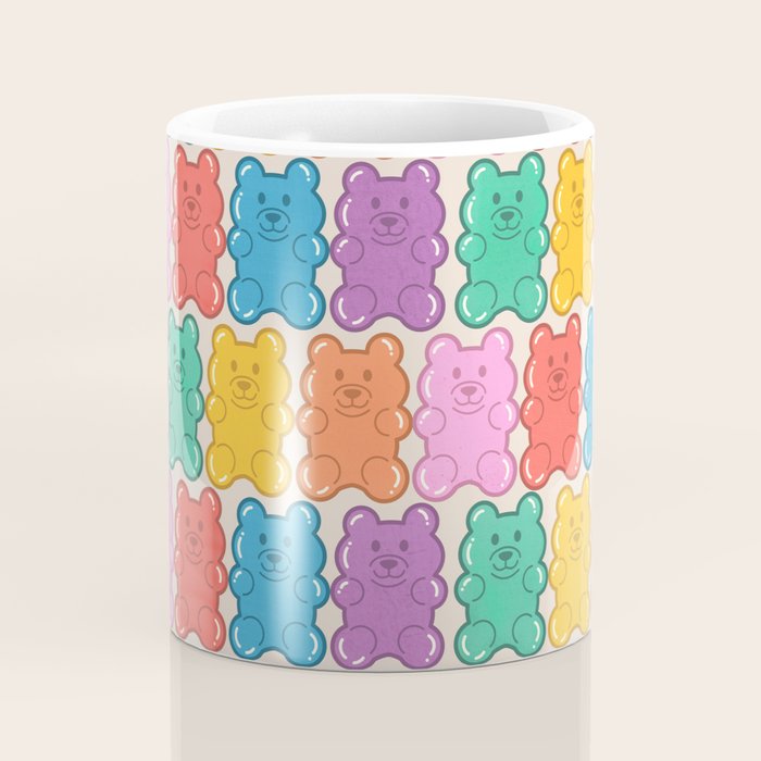 Rainbow Jelly Bears Pattern Coffee Mug Gallery Image 4