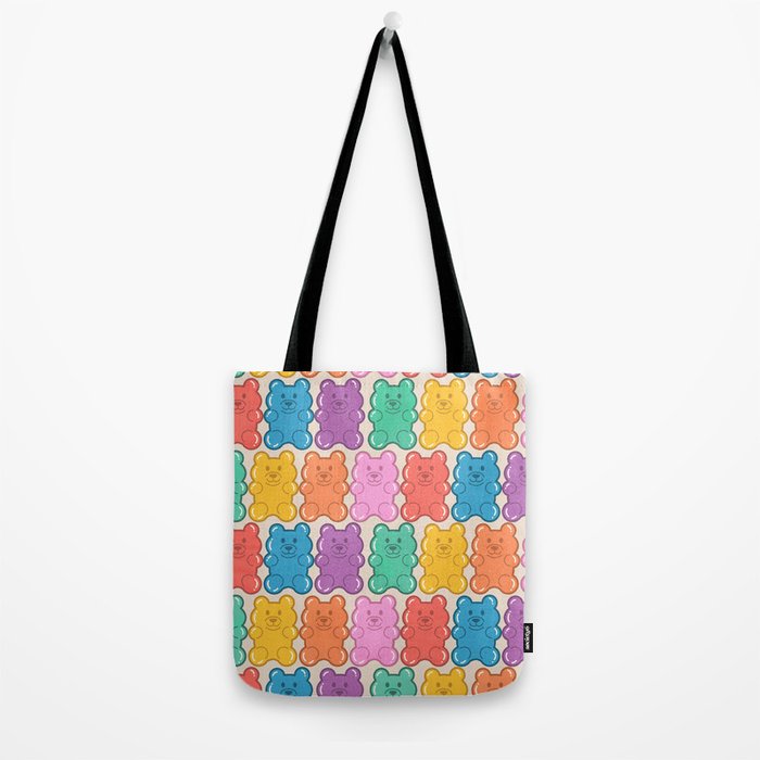 Rainbow Jelly Bears Pattern Tote Bag Gallery Image 2