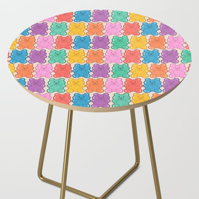Rainbow Jelly Bears Pattern Side Table Gallery Image 2