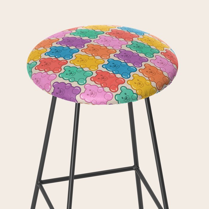 Rainbow Jelly Bears Pattern Stool Gallery Image 2