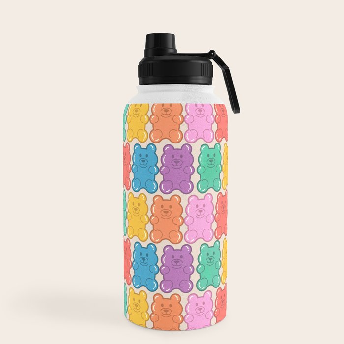 Rainbow Jelly Bears Pattern Water Bottle Gallery Image 5