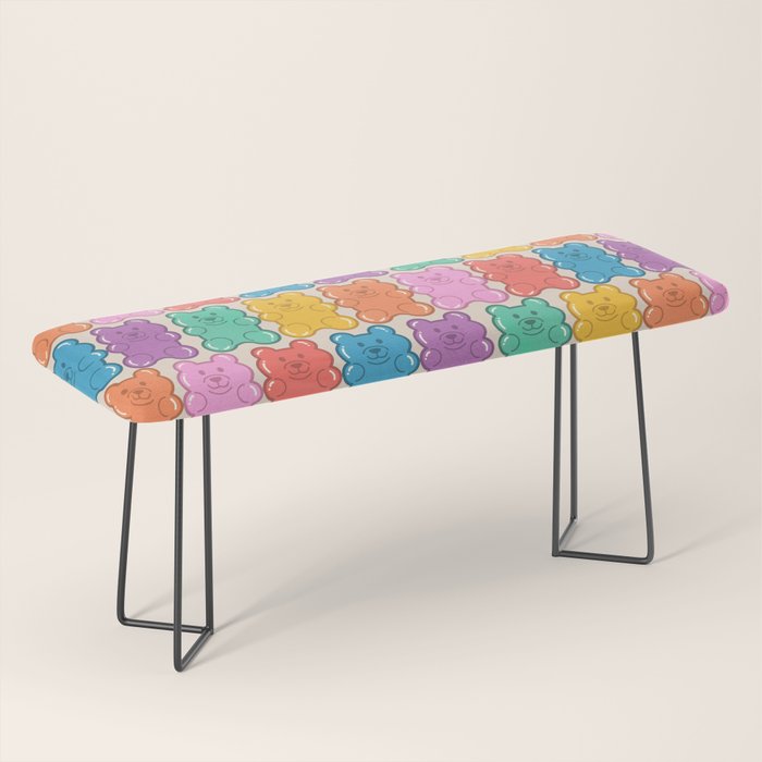 Rainbow Jelly Bears Pattern Bench Gallery Image 1