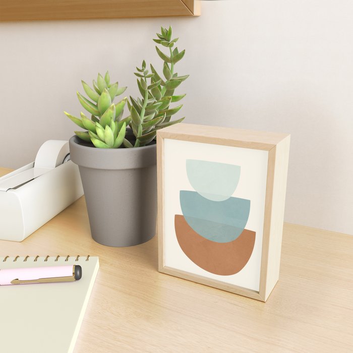 Azzurro Shapes No 56 Mini Art Print Gallery Image 2