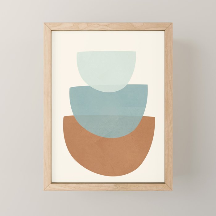 Azzurro Shapes No 56 Mini Art Print Gallery Image 1