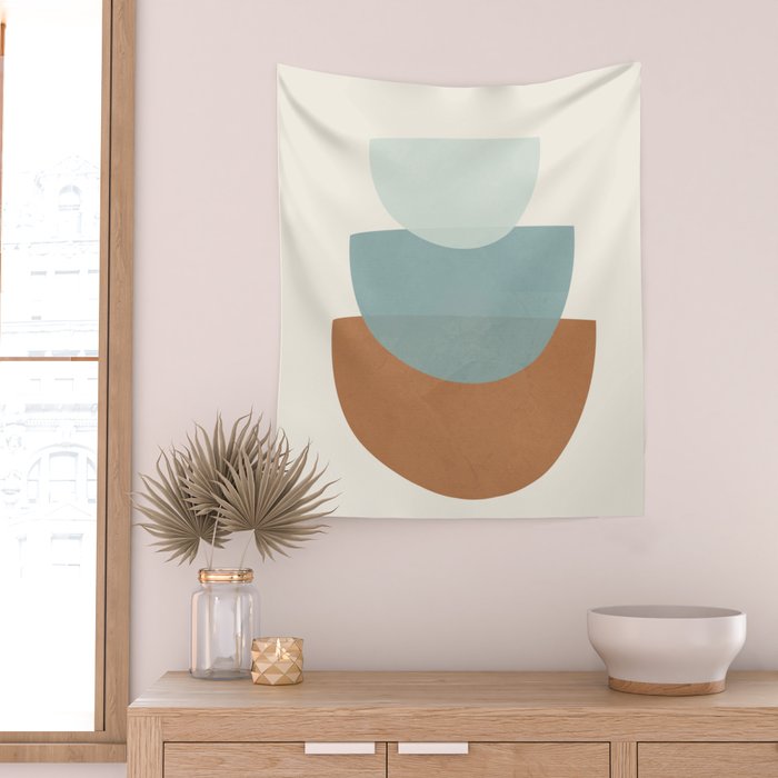 Azzurro Shapes No 56 Wall Tapestry Gallery Image 2