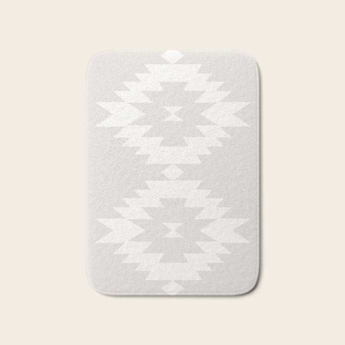 Southwestern Minimalism - Neutral Off White Bath Mat Gallery Image 1