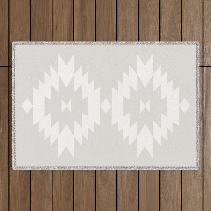 Southwestern Minimalism - Neutral Off White Outdoor Rug Gallery Image 1