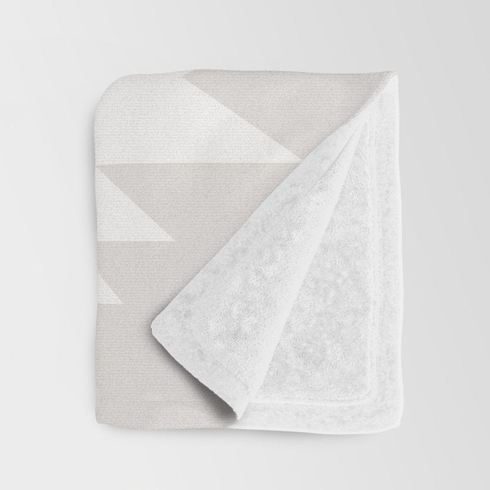 Southwestern Minimalism - Neutral Off White Throw Blanket Gallery Image 3