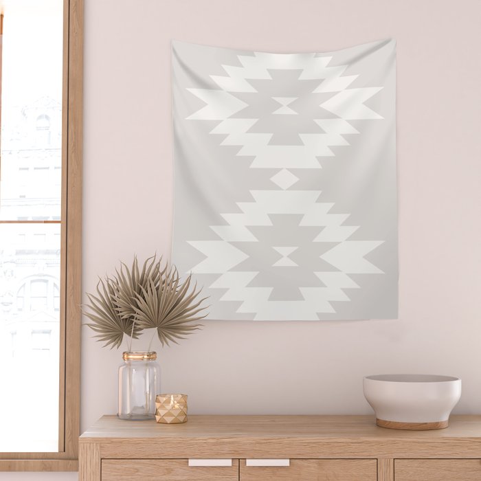 Southwestern Minimalism - Neutral Off White Wall Tapestry Gallery Image 2