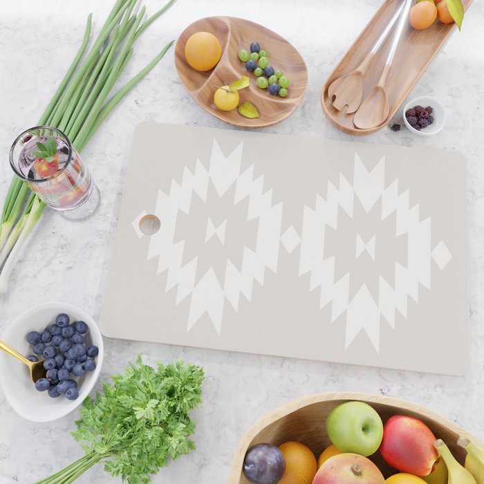 Southwestern Minimalism - Neutral Off White Cutting Board Gallery Image 2