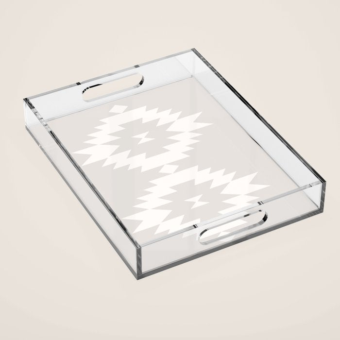 Southwestern Minimalism - Neutral Off White Acrylic Tray Gallery Image 1