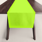 Solid Bright Green Yellow Neon Color Table Runner Gallery Image 1